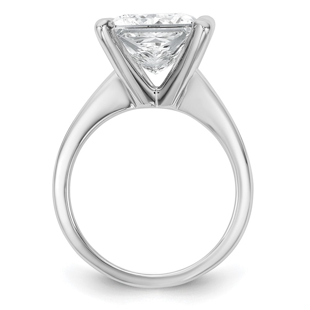 14kw 5ct Cert Lab Grown Diamond VS/SI+ G+ Princess Comp Solitaire Eng Ring