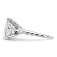 14kw 5ct Cert Lab Grown Diamond VS/SI+ G+ Princess Comp Solitaire Eng Ring