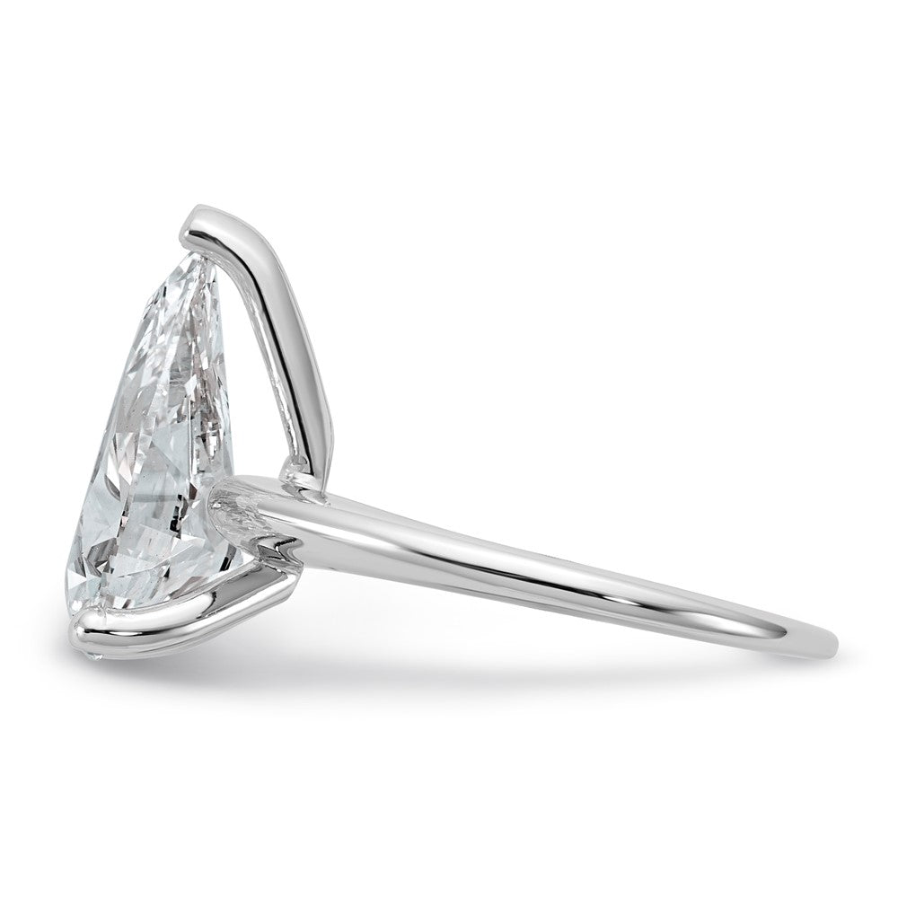 14kw 5ct Cert Lab Grown Diamond VS/SI+ G+ Pear Solitaire Comp Eng Ring