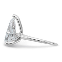 14kw 5ct Cert Lab Grown Diamond VS/SI+ G+ Pear Solitaire Comp Eng Ring