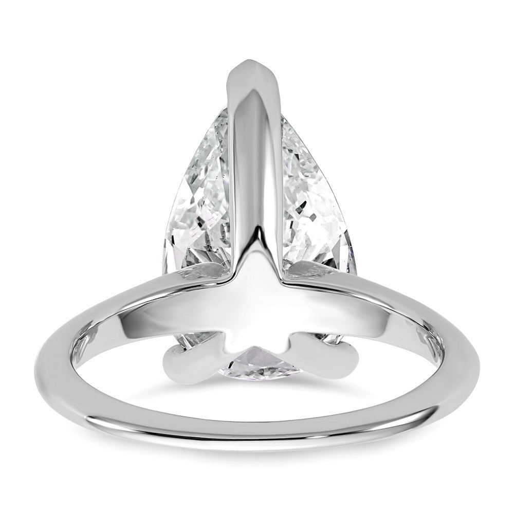 14kw 5ct Cert Lab Grown Diamond VS/SI+ G+ Pear Solitaire Comp Eng Ring