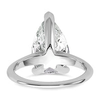 14kw 5ct Cert Lab Grown Diamond VS/SI+ G+ Pear Solitaire Comp Eng Ring