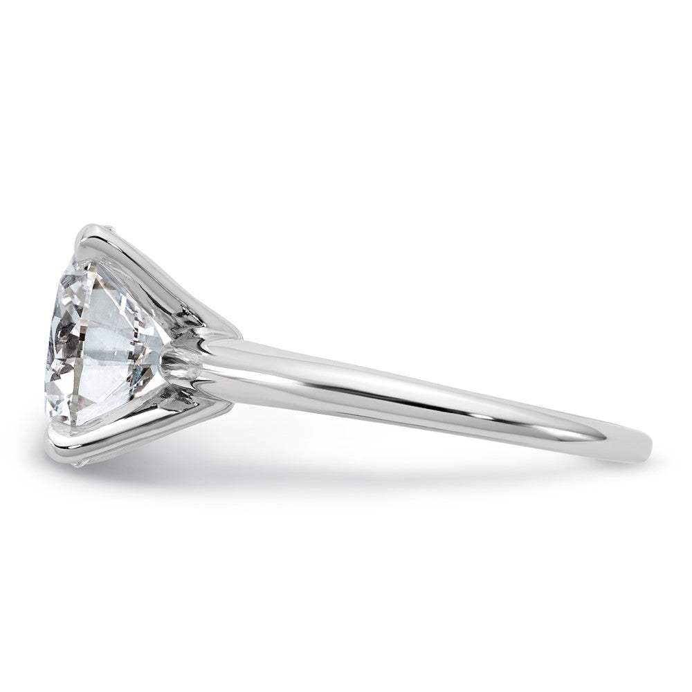 14kw 5ct Cert Lab Grown Diamond VS+ F+ Round Comp Solitaire Eng Ring