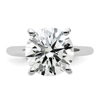 14kw 5ct Cert Lab Grown Diamond VS+ F+ Round Comp Solitaire Eng Ring