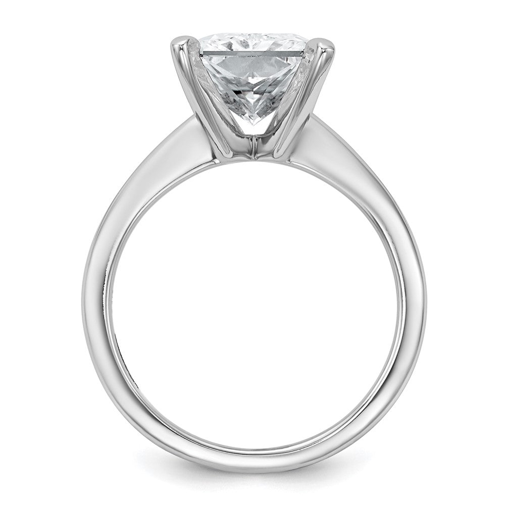 14kw 5ct Cert Lab Grown Diamond VS+ F+ Radiant Solitaire Comp Eng Ring