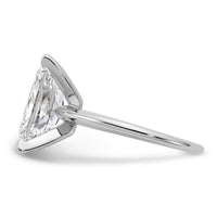 14kw 5ct Cert Lab Grown Diamond VS+ F+ Radiant Solitaire Comp Eng Ring
