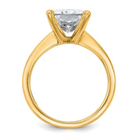 14ktt 5ct Cert Lab Grown Diamond VS/SI+ G+ Radiant Solitaire Comp Eng Ring