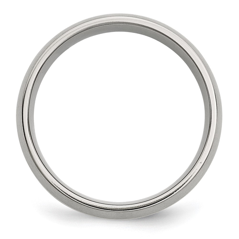 Stainless Steel with 14k Yellow Inlay Brushed 8mm Band