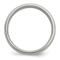 Stainless Steel with 14k Yellow Inlay Brushed 8mm Band