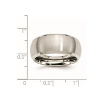 Stainless Steel Brushed and Polished 10mm Beveled Edge Band