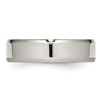 Stainless Steel Polished 6mm Beveled Edge Band
