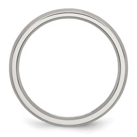 Stainless Steel Brushed 4mm Half Round Band