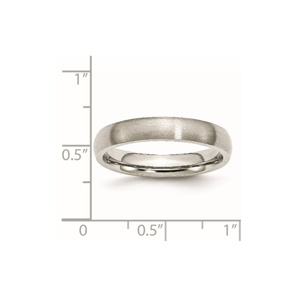 Stainless Steel Brushed 4mm Half Round Band