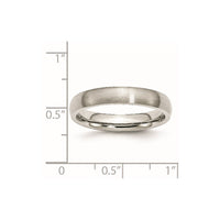 Stainless Steel Brushed 4mm Half Round Band