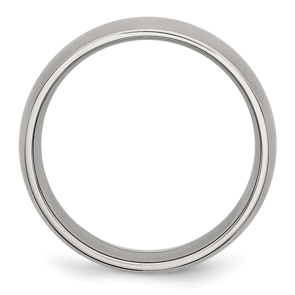 Stainless Steel Brushed 7mm Half Round Band