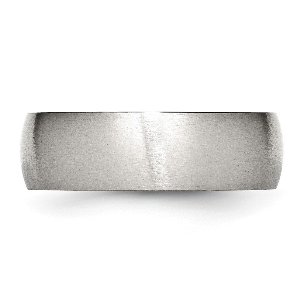 Stainless Steel Brushed 7mm Half Round Band