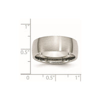 Stainless Steel Brushed 8mm Half Round Band