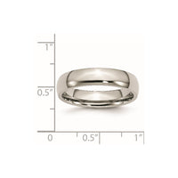 Stainless Steel Polished 5mm Half Round Band