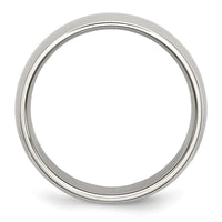 Stainless Steel Polished 6mm Half Round Band