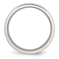 Stainless Steel Polished w/Satin Center 6mm Grooved Band