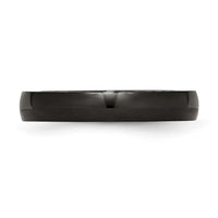 Stainless Steel 4mm Black IP-plated Polished Band