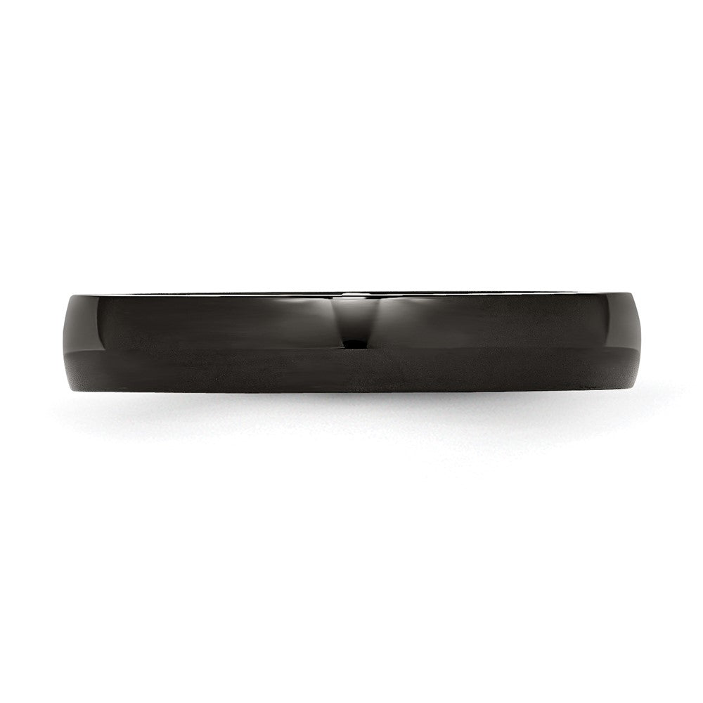 Stainless Steel 4mm Black IP-plated Polished Band