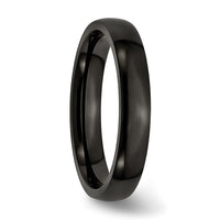 Stainless Steel 4mm Black IP-plated Polished Band