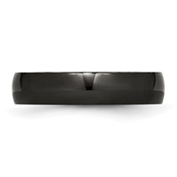 Stainless Steel 5mm Black IP-plated Polished Band