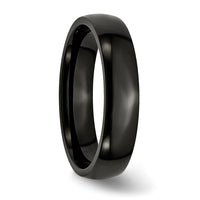 Stainless Steel 5mm Black IP-plated Polished Band