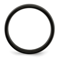 Stainless Steel 6mm Black IP-plated Polished Band