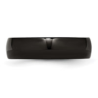 Stainless Steel 6mm Black IP-plated Polished Band