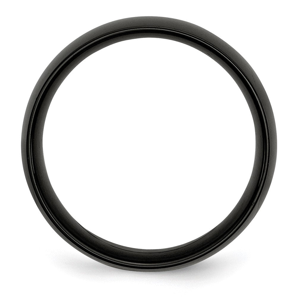Stainless Steel 8mm Black IP-plated Polished Band
