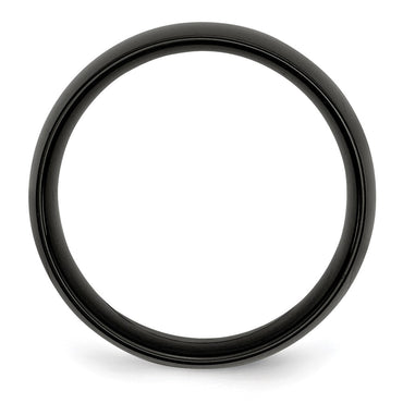 Stainless Steel 8mm Black IP-plated Polished Band