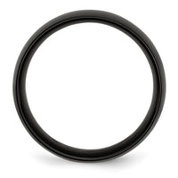 Stainless Steel 8mm Black IP-plated Polished Band