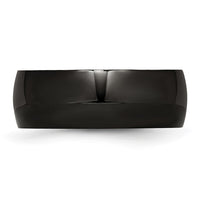 Stainless Steel 8mm Black IP-plated Polished Band