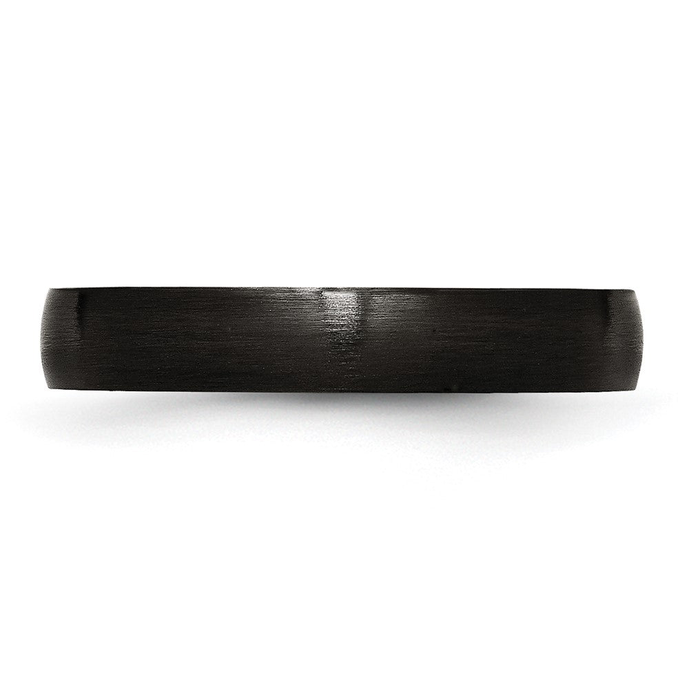 Stainless Steel 4mm Black IP-plated Brushed Band
