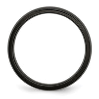 Stainless Steel 5mm Black IP-plated Brushed Band