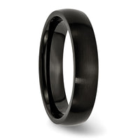 Stainless Steel 5mm Black IP-plated Brushed Band