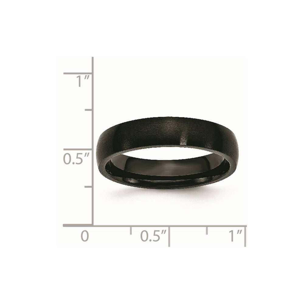 Stainless Steel 5mm Black IP-plated Brushed Band