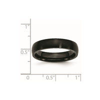 Stainless Steel 5mm Black IP-plated Brushed Band