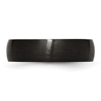 Stainless Steel 6mm Black IP-plated Brushed Band