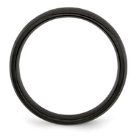 Stainless Steel 7mm Black IP-plated Brushed Band