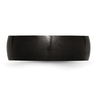 Stainless Steel 7mm Black IP-plated Brushed Band