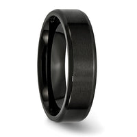 Stainless Steel Polished Brushed Center Black IP 6mm Beveled Edge Band