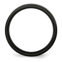 Stainless Steel 5mm Black IP-plated Polished Flat Band