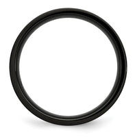 Stainless Steel 5mm Black IP-plated Brushed Flat Band