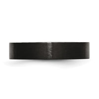 Stainless Steel 5mm Black IP-plated Brushed Flat Band