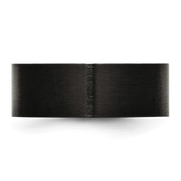 Stainless Steel Brushed Black IP-plated 8mm Flat Band