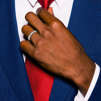 Stainless Steel Polished and Textured 4mm Band