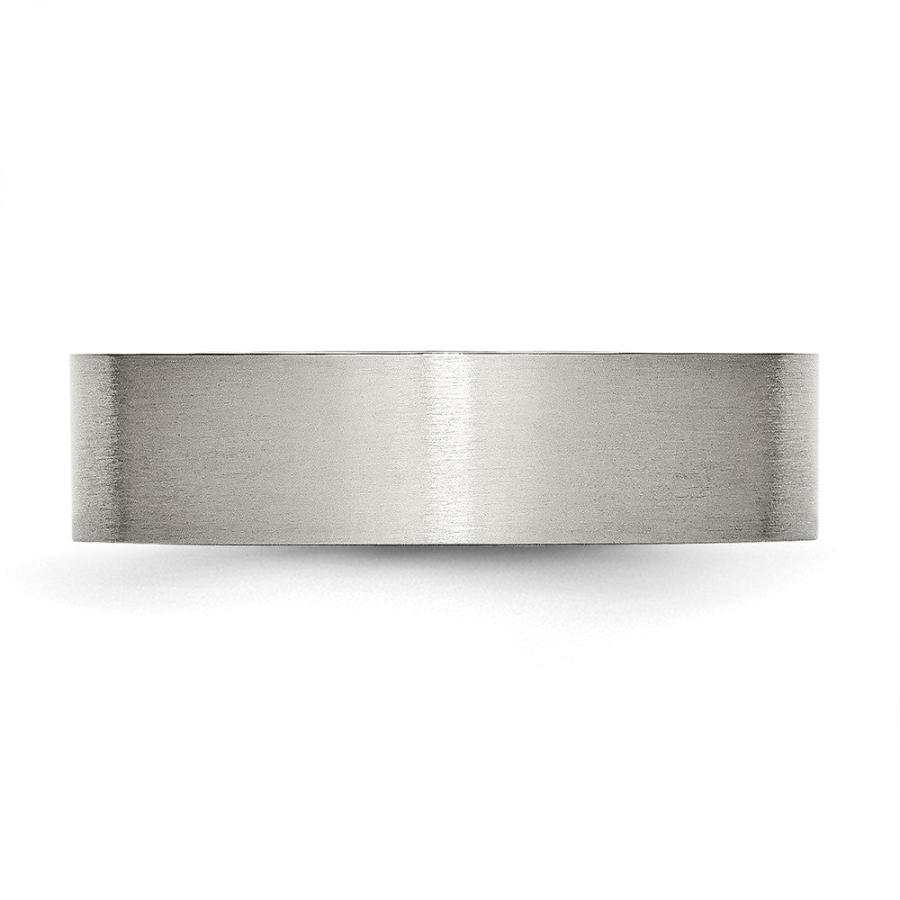 Stainless Steel Brushed 6mm Flat Band